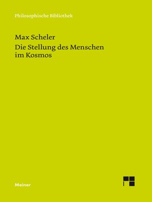 cover image of Die Stellung des Menschen im Kosmos